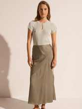Load image into Gallery viewer, POL - Clese Bias Skirt - Khaki