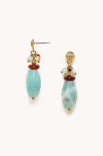 Load image into Gallery viewer, Frank Herval - Post Earrings Oval Amazonite - Okinawa 12-78671
