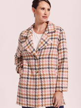 Load image into Gallery viewer, Brushed Wool - Button Coat - Pink/Camel