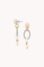 Load image into Gallery viewer, Frank Herval - Striped Metal Ring Post Earrings - Okuza 12-79020