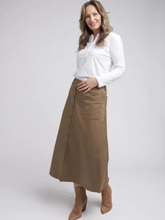 Load image into Gallery viewer, Goondiwindi - Button Through Skirt - Brown