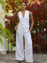 Load image into Gallery viewer, Joey - Linen Gentleman Vest - Bianco