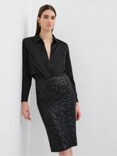 Load image into Gallery viewer, Caravan & Co - Sequin Pencil Skirt - Black