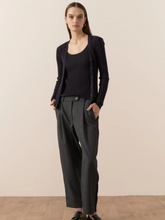 Load image into Gallery viewer, POL - Nucleus Pointelle Cardigan - Ink