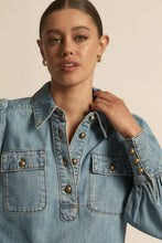 Load image into Gallery viewer, Zoe Kratzmann - Resonate Top - Light Washed Denim