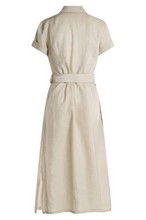 Load image into Gallery viewer, Haris Cotton - Linen Button Front Shirt Dress - Beige