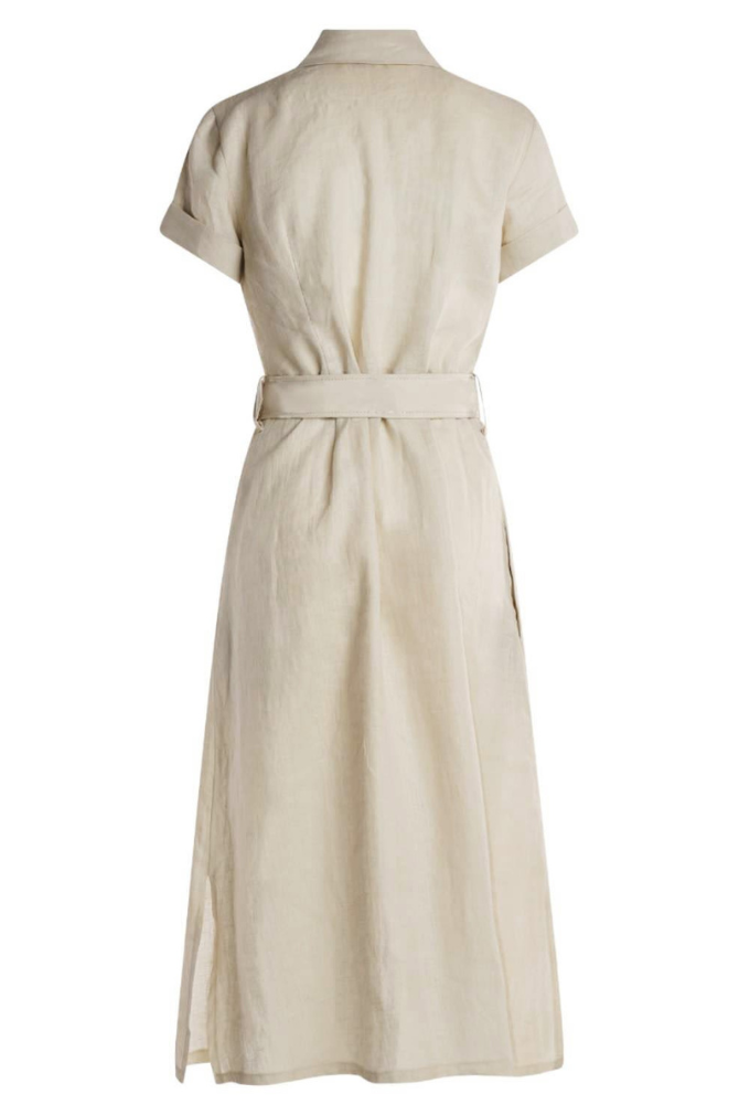 Haris Cotton - Linen Button Front Shirt Dress