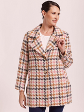 Load image into Gallery viewer, Brushed Wool - Button Coat - Pink/Camel