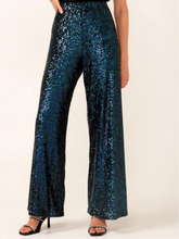 Load image into Gallery viewer, Sacha Drake - Sequin Palazzo Pant - Peacock