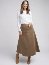 Load image into Gallery viewer, Goondiwindi - Button Through Skirt - Brown
