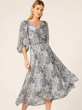 Load image into Gallery viewer, Sacha Drake - Florentine Wrap Dress - Navy/White floral