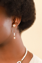 Load image into Gallery viewer, Frank Herval - Striped Metal Ring Post Earrings - Okuza 12-79020