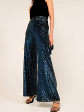 Load image into Gallery viewer, Sacha Drake - Sequin Palazzo Pant - Peacock