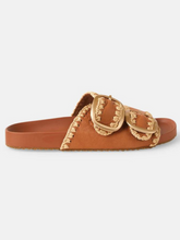 Load image into Gallery viewer, Walnut Melbourne - Poppy Leather Slide - Coconut Tan
