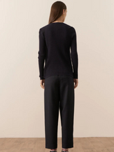 Load image into Gallery viewer, POL - Nucleus Pointelle Cardigan - Ink