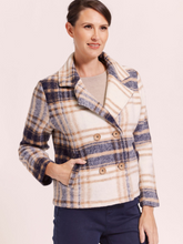 Load image into Gallery viewer, See Saw - Brushed Wool Pocket Jacket - Denim/Camel