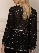 Load image into Gallery viewer, Joey - Gilded Maze Blouse - Black