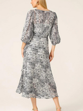 Load image into Gallery viewer, Sacha Drake - Florentine Wrap Dress - Navy/White floral