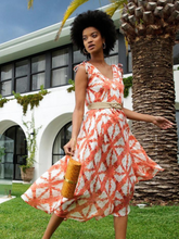Load image into Gallery viewer, Sacha Drake - Jamaica Iced Tea Dress - Tangerine