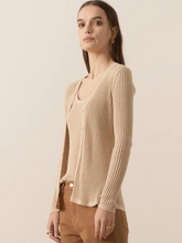 Load image into Gallery viewer, POL - Nucleus Pointelle Cardigan - Pebble