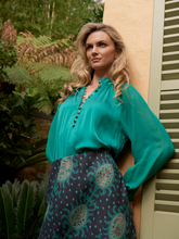 Load image into Gallery viewer, The Dreamer Label - Dara Silk Blouse - Ocean
