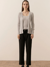 Load image into Gallery viewer, POL - Nucleus Pointelle Cardigan - Cloud