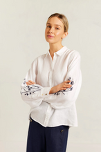 Load image into Gallery viewer, Alessandra - Calla Shirt - WhiteNavy