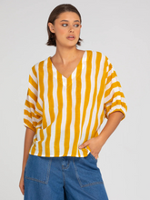 Load image into Gallery viewer, Boom Shankar - Sami Top - Tropical Stripe