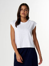 Load image into Gallery viewer, Cloth, Paper, Scissors - Cross Cap Tee - White