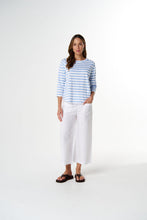 Load image into Gallery viewer, Cloth, Paper, Scissors - Offender Tee - White/Skyway Blue