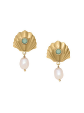 Load image into Gallery viewer, Frank Hervall - Summer Earring - Clam Shell With Dangle