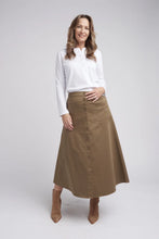 Load image into Gallery viewer, Goondiwindi - Button Through Skirt - Brown