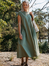 Load image into Gallery viewer, Goondiwindi - Cap Sleeve Dress - Sage Green