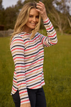 Load image into Gallery viewer, Goondiwindi - Multi Stripe Tee - Poinsettia