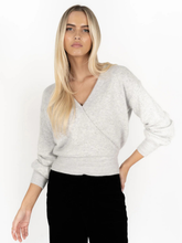 Load image into Gallery viewer, Humidity - Mika Wrap Top - Light Grey