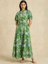 Load image into Gallery viewer, Hannah Artwear - Oceanus Dress - Bloom Jungle Green
