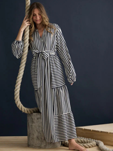 Load image into Gallery viewer, Holiday Trading & Co - Marla Dress - Navy White Stripe
