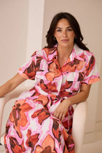 Load image into Gallery viewer, Holiday Trading & Co - Rossellini Short Sleeve Dress - Azalea