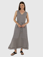 Load image into Gallery viewer, Humidity - Hexi Maxi Dress - Black/Cream