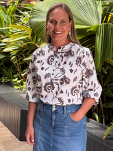 Load image into Gallery viewer, Lola - Jane Cotton Shirt - Capri Choc