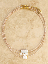 Load image into Gallery viewer, Indigo & Wolfe - Koa Rectangle Pearl Necklace