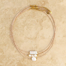 Load image into Gallery viewer, Indigo & Wolfe - Koa Rectangle Pearl Necklace
