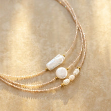 Load image into Gallery viewer, Indigo & Wolfe - Koa Rectangle Pearl Necklace