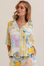 Load image into Gallery viewer, Kaleido - Linen Safari Shirt - Amalfi Dreams