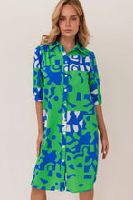 Load image into Gallery viewer, Kaleido - Button Dress - Puzzle Print