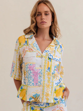 Load image into Gallery viewer, Kaleido - Linen Safari Shirt - Amalfi Dreams