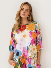 Load image into Gallery viewer, Kaleido - Linen Balloon Top - Bloom Burst