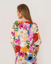 Load image into Gallery viewer, Kaleido - Linen Balloon Top - Bloom Burst