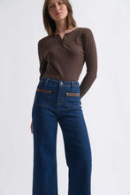 Load image into Gallery viewer, Kireina - Harper Leather Pocket Jean - Palisade Blue
