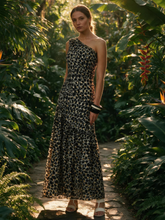 Load image into Gallery viewer, Sacha Drake - Daria Maxi Dress - Black Ivory Gold
